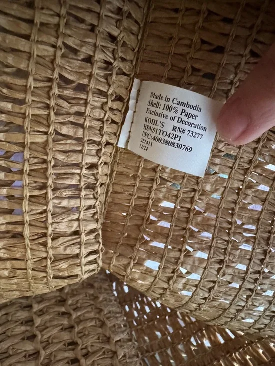 Sonoma ALOHA Straw Tote Bag w/ Pineapple Wristlet NWT Large Summer Beach Bag - Picture 11 of 11